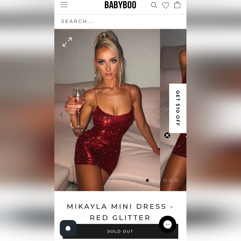 NWT Mikayla mini dress - red glitter